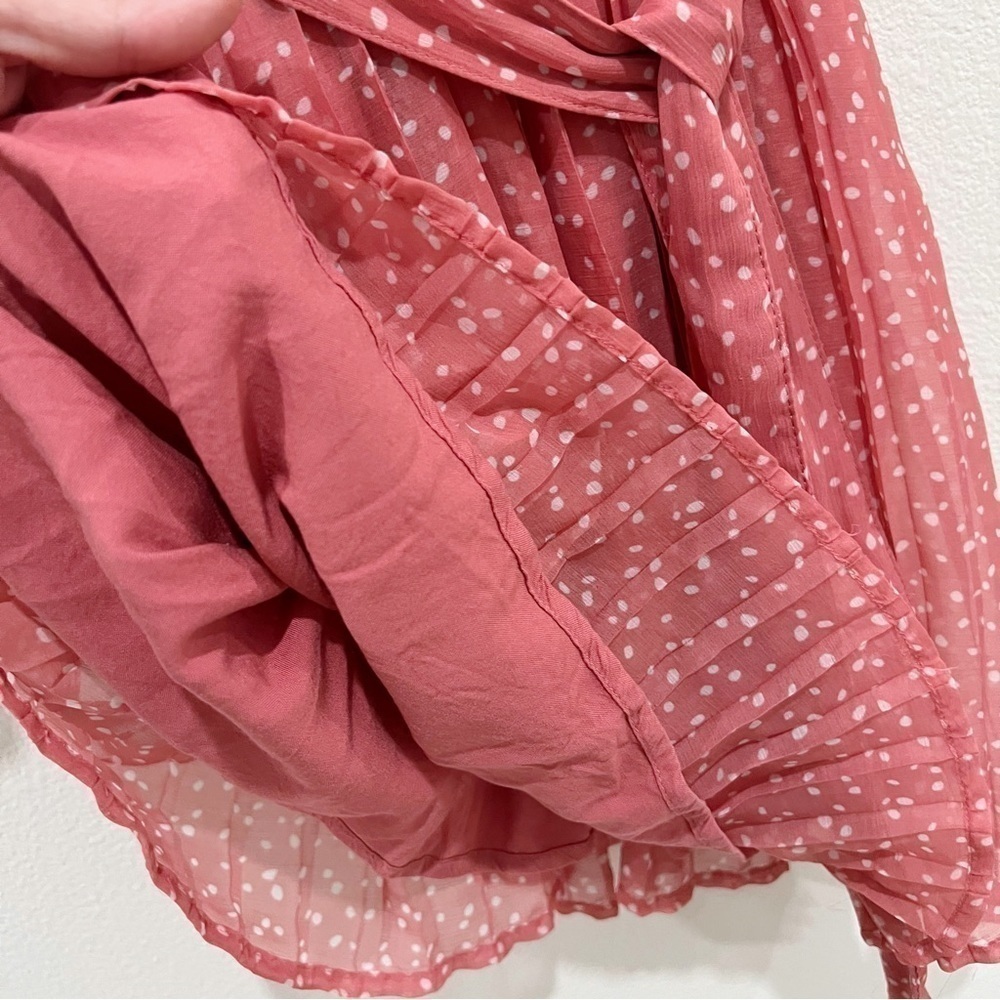 ABERCROMBIE Kids Pleated Pink and White Poka Dot Dress - Picture 8 of 11